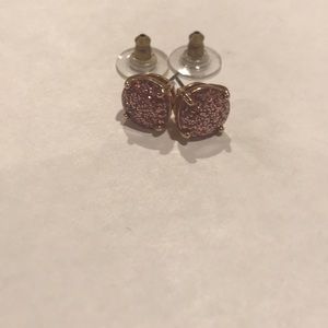Kate Spade pink glitter earrings